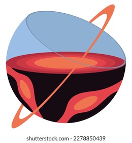 Isolated colored sci fi fantasy planet icon Vector