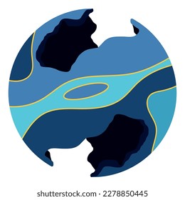Isolated colored sci fi fantasy planet icon Vector
