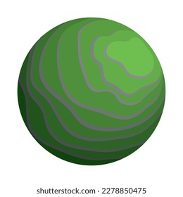 Isolated colored sci fi fantasy planet icon Vector