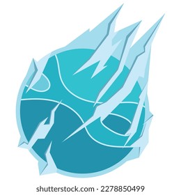 Isolated colored sci fi fantasy planet icon Vector
