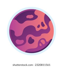 Isolated colored sci fi planet icon Vector illustration