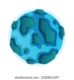 Isolated colored sci fi planet icon Vector illustration