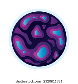 Isolated colored sci fi planet icon Vector illustration