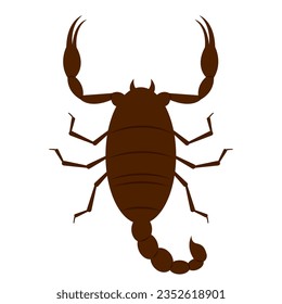 Icono animal de insecto escorpio de color aislado Vector