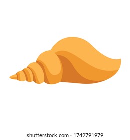 Isolated colored sea shell over a white background - Vector