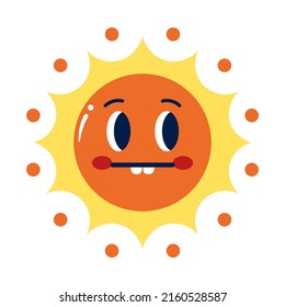 Einzeln gefärbte schwere Sonne - Vektorgrafik