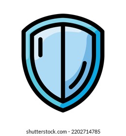 Isolated colored shield videogame icon Flat design Vector