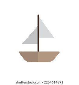 Icono de juguete de barco de color aislado Vector