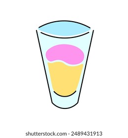 isolated colored shot glass icon on the theme of summer and vacation. design for logo sticker print poster