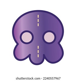 Isolated colored skull magic icon Vector