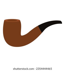 Isolated colored smoking pipe icon Vector