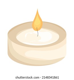 Isolated colored spa candle icon Vector