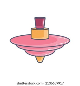 Isolated colored spin toy icon flat design Vector