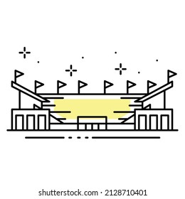 Isolated colored sport stadium icon side view Vector