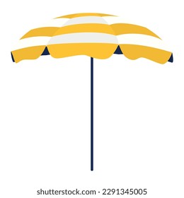 Icono de paraguas de playa de verano de color aislado Vector
