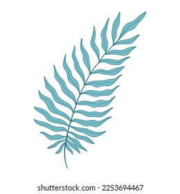 Isolated colored summer leaf sketch icon Vector