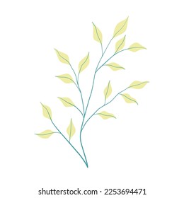 Isolated colored summer leaf sketch icon Vector