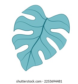 Icono de dibujo de hoja de verano de color aislado Vector