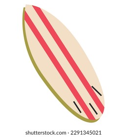 Isolated colored summer surfboard icon Vector