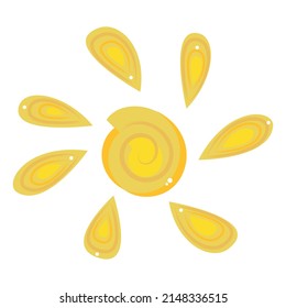 Isolated colored sun icon Cute design Vector