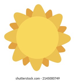 Vector de diseño plano de icono solar de color aislado