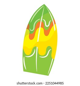 Isolierte farbige Surfbrett-Skizze - Vektorsymbol
