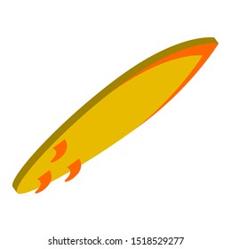 Isolated colored surfboard. Vacations time - Vector illustration