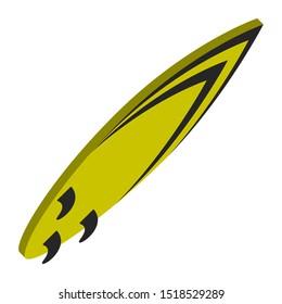 Isolated colored surfboard. Vacations time - Vector illustration