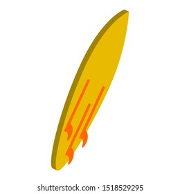 Isolated colored surfboard. Vacations time - Vector illustration
