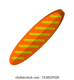 Isolated colored surfboard. Vacations time - Vector illustration