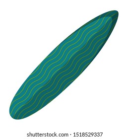 Isolated colored surfboard. Vacations time - Vector illustration
