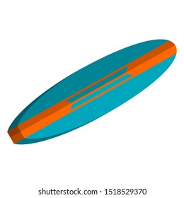 Isolated colored surfboard. Vacations time - Vector illustration
