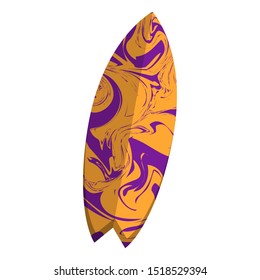 Isolated colored surfboard. Vacations time - Vector illustration
