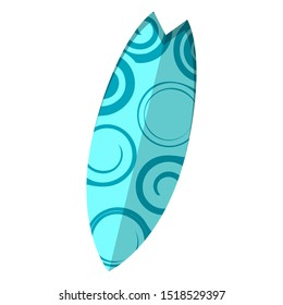 Isolated colored surfboard. Vacations time - Vector illustration