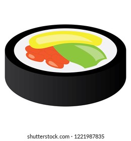 Isolated colored sushi image. Vector illustration design