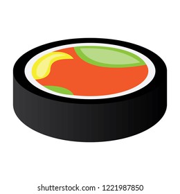 Isolated colored sushi image. Vector illustration design
