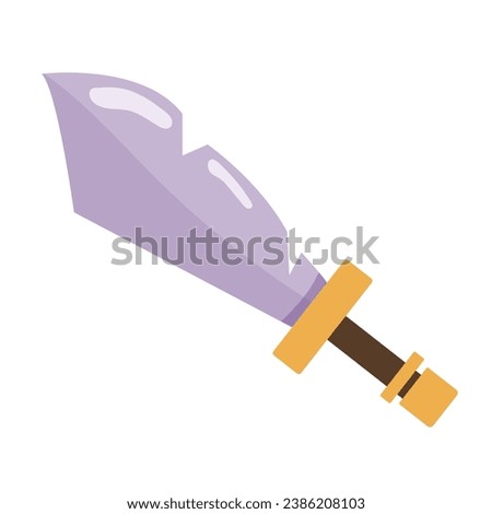 Isolated colored sword medieval weapon icon Vector