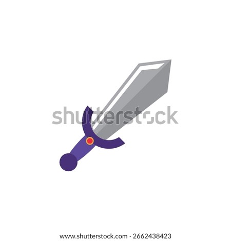 Isolated colored sword toy icon Flat design Vector illustration