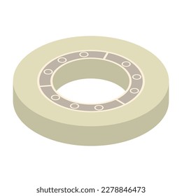 Isolated colored tape office supply icon Vector