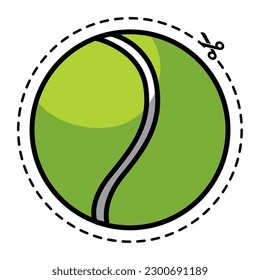 Isolated colored tennis ball sport icon Vector
