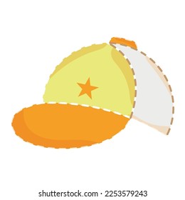 Isolated colored tennis hat sketch Vector