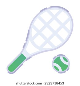 Isolated colored tennis racket and ball icon Vector illustration