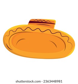 Isolated colored traditional mexican hat sketch Vector