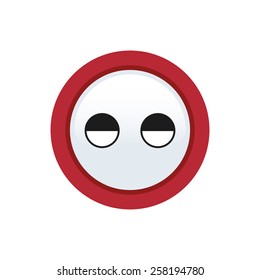 an isolated colored transit signal on a white background
