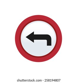 an isolated colored transit signal on a white background