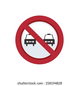 an isolated colored transit signal on a white background