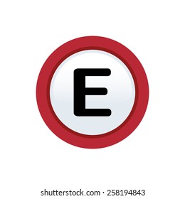 an isolated colored transit signal on a white background