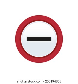 an isolated colored transit signal on a white background
