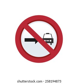 an isolated colored transit signal on a white background