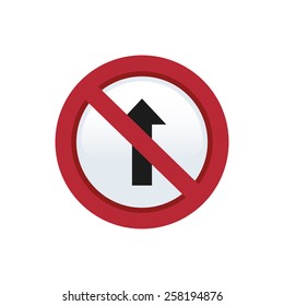an isolated colored transit signal on a white background